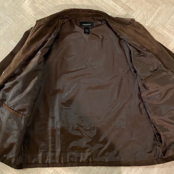 Claiborne Chocolate Brown Suede Coat - Picture 6 of 7